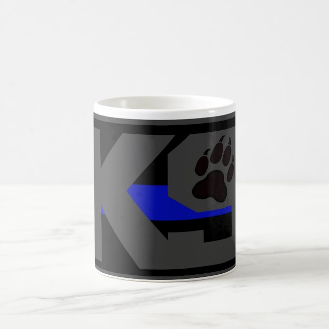 THIN BLUE LINE K9 UNIT LAW ENFORCEMENT COFFEE MUG (Center)