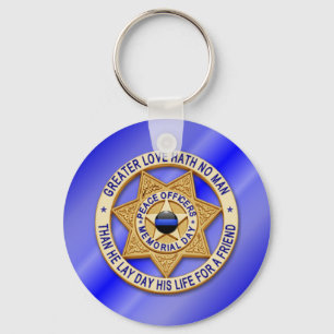 Thin Blue Line Key Ring