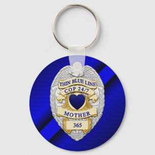 Thin Blue Line Key Ring