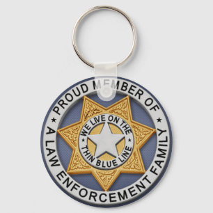 Thin Blue Line Key Ring