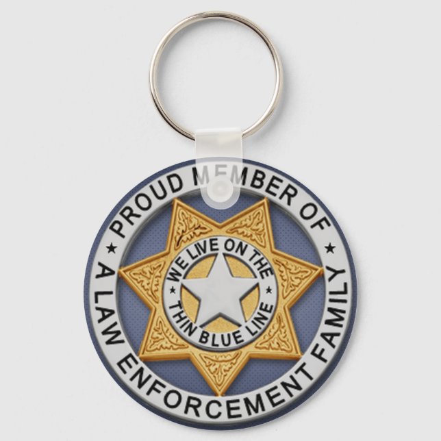 Thin Blue Line Key Ring (Front)