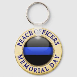 Thin Blue Line Key Ring