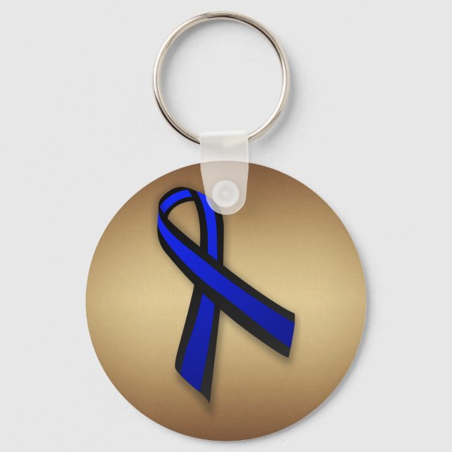 Thin Blue Line Key Ring (Front)