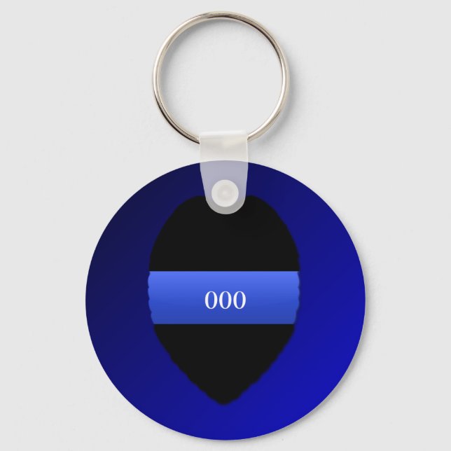 Thin Blue Line Key Ring (Front)