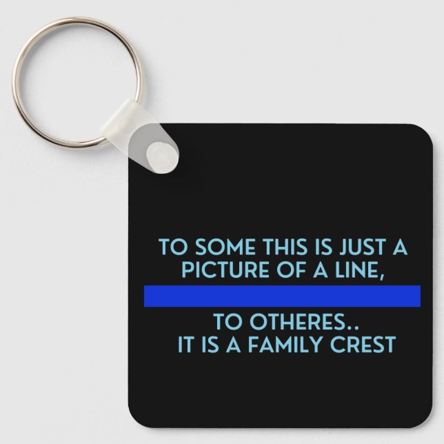 Thin Blue Line Keychain (Front)