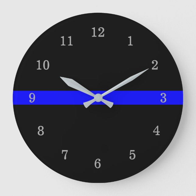 Thin Blue Line Large Clock (Front)