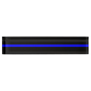 Thin Blue Line - Law Enforcement Police Flag Nameplate
