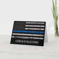 Thin Blue Line Law Enforcement Police Graduation