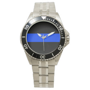 Thin Blue Line Law Enforcement Police Watch