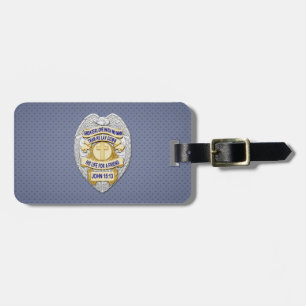 Thin Blue Line Luggage Tag