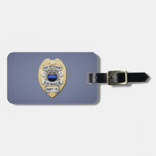 Thin Blue Line Luggage Tag