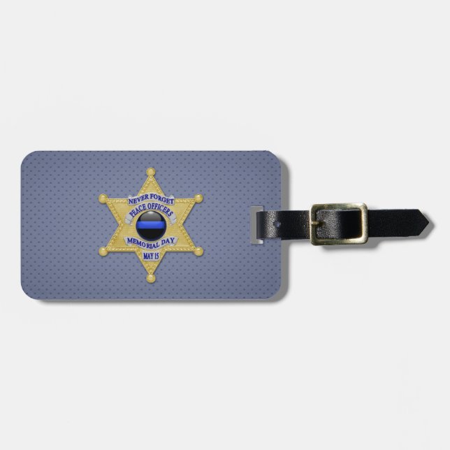 Thin Blue Line Luggage Tag (Front Horizontal)