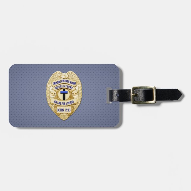 Thin Blue Line Luggage Tag (Front Horizontal)
