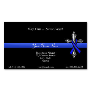 Thin Blue Line Magnetic Business Card