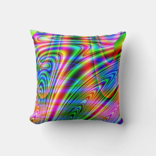 Thin Blue Line Mesmerising Throw Pillow (Front)