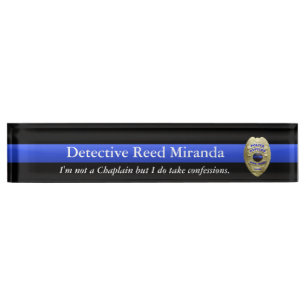 Thin Blue Line - Miranda Desk Name Plate