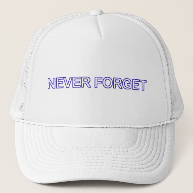 Thin Blue Line - Never Forget Trucker Hat (Front)