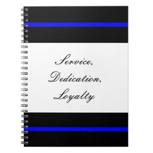 Thin blue line notebook
