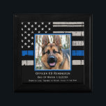 Thin Blue Line - Officer K9 EOW - Police Dog Photo Gift Box<br><div class="desc">Honour your best partner and best friend with tis Thin Blue Line Police Dog Custom Photo Frame Keepsake Box . Personalise with your K9 officer's photo, name, end of watch date . Quote: Born to Love, Trained to Serve, Loyal to the end. COPYRIGHT © 2020 Judy Burrows, Black Dog Art...</div>