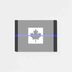 Thin Blue Line on Canadian Flag Post-it Notes
