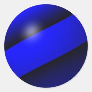 Thin Blue Line One-of-a-Kind Classic Round Sticker