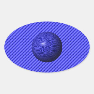 Thin Blue Line One-of-a-Kind Oval Sticker