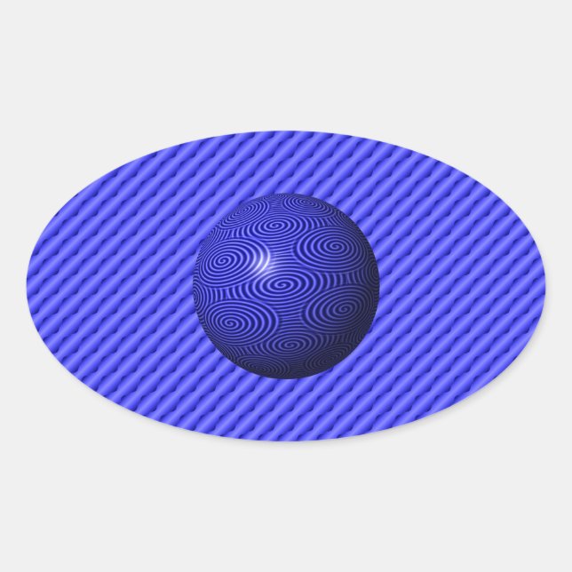 Thin Blue Line One-of-a-Kind Oval Sticker (Front)