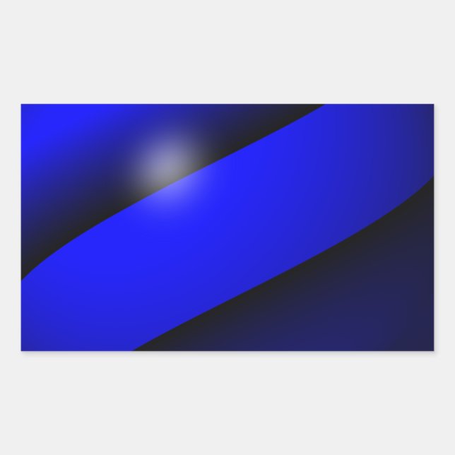Thin Blue Line One-of-a-Kind Rectangular Sticker (Front)