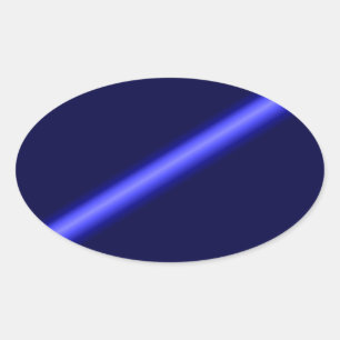 Thin Blue Line Oval Sticker