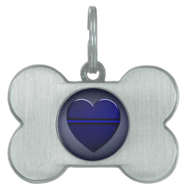 Thin Blue Line Pet ID Tag (Front)