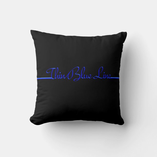Thin Blue Line Pillow (Front)