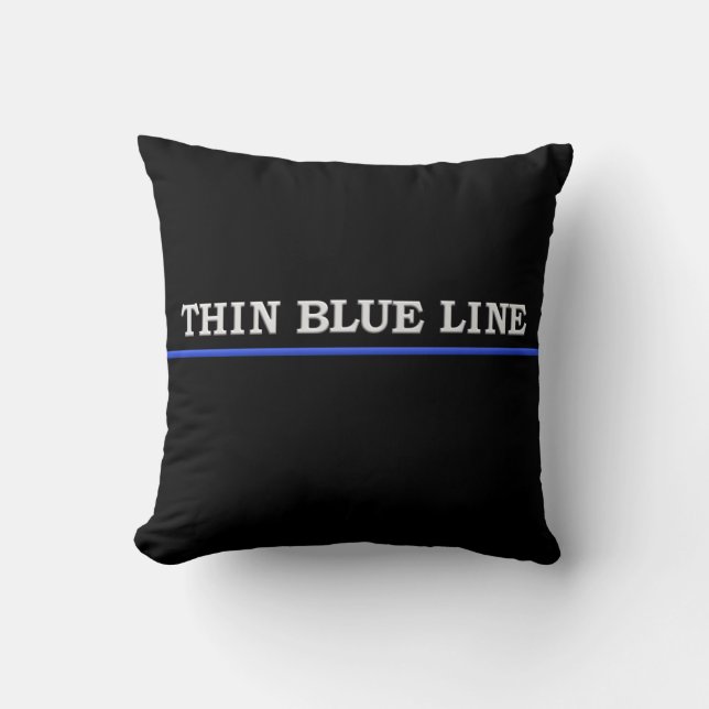 Thin Blue Line Pillow (Front)