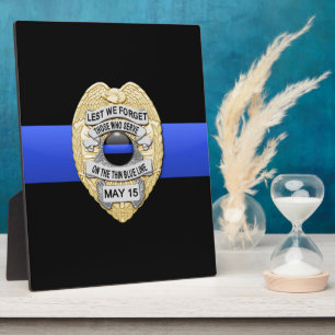 Thin Blue Line Plaque