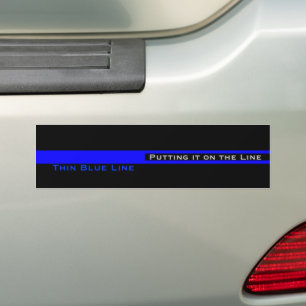 Thin Blue Line Police Appreciation LEO Bumper Sticker