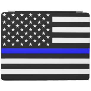 Thin Blue Line Police Cops American Flag iPad Cover