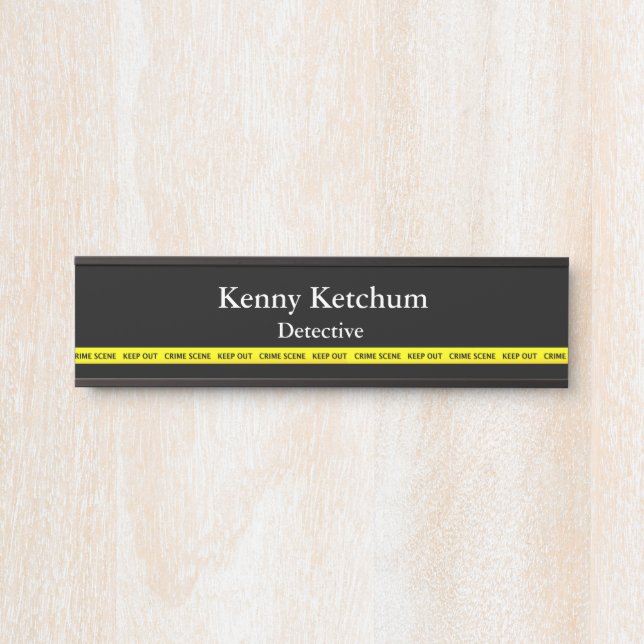 Thin Blue Line - Police Crime Scene Tape Door Sign (Front)