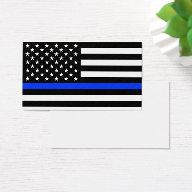 Thin Blue Line Police Flag (Desk)