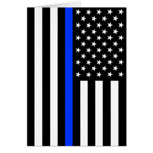 Thin Blue Line Police Flag