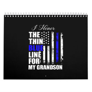 Thin Blue Line Police Flag Back The Blue Calendar