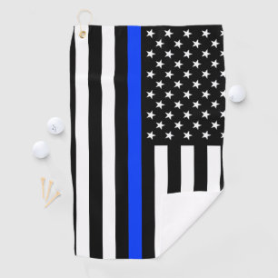 Thin Blue Line Police Flag Golf Towel