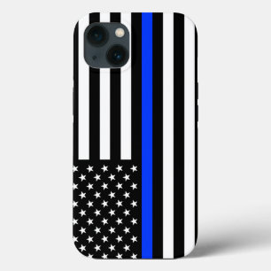 Thin Blue Line Police Flag iPhone 13 Case