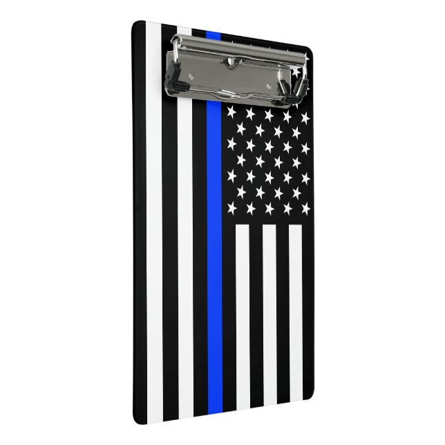 Thin Blue Line Police Flag Mini Clipboard (Angled)