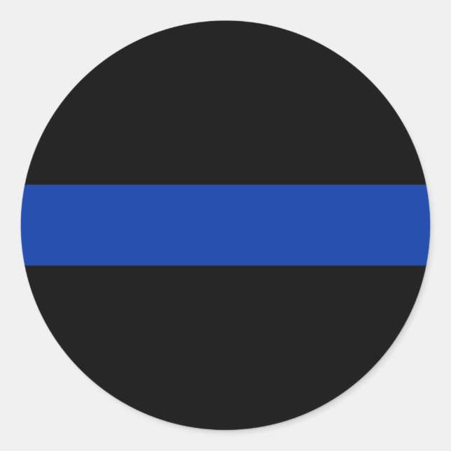 thin blue line police law classic round sticker (Front)