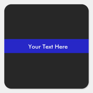 Thin Blue Line police Law Support Square Sticker