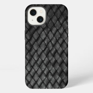 Thin Blue Line - Police Leather Basket Weave iPhone Case