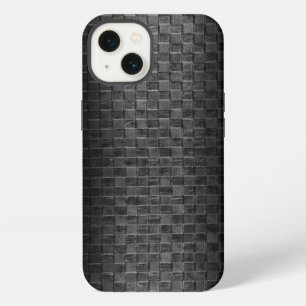 Thin Blue Line - Police Leather Small Basket Weave iPhone 13 Case