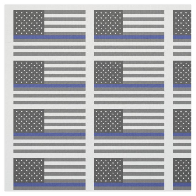 Thin Blue Line Police Lives Matter Fabric (Swatch)