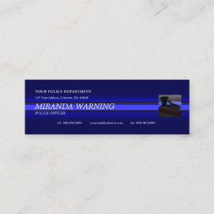Thin Blue Line Police Officer Custom Business Card