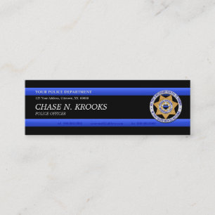 Thin Blue Line Police Officer Custom Business Card