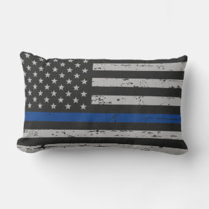 Thin Blue Line - Police Officer - Law Enforcement Lumbar Cushion